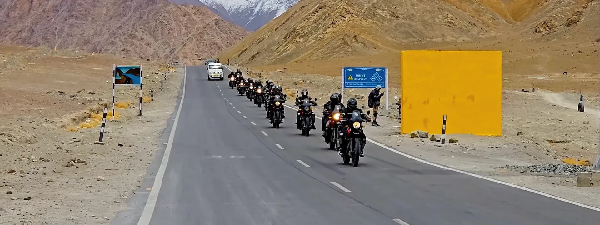Motorbike expedition across a high Ladakhi pass
